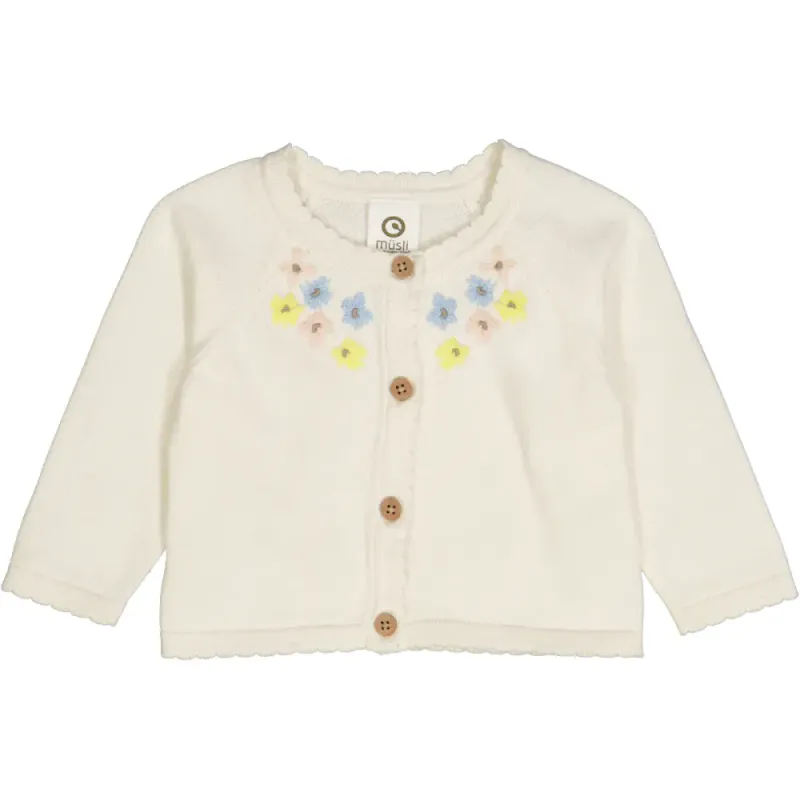 Musli Anemones knit cardigan balsam cream
