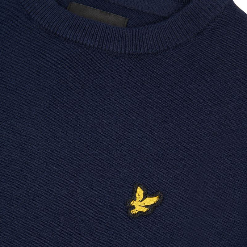 Lyle & Scott crew neck cotton genser navy blazer
