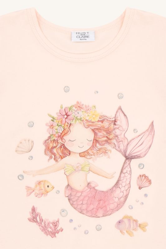 Hust & Claire Alma mermaid t-skjorte quartz