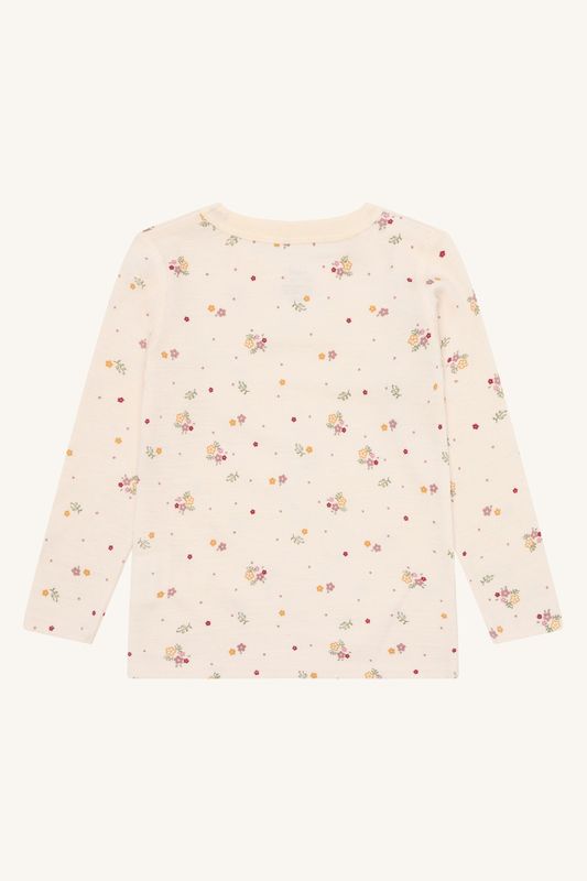 Hust & Claire Awo genser ull flora offwhite