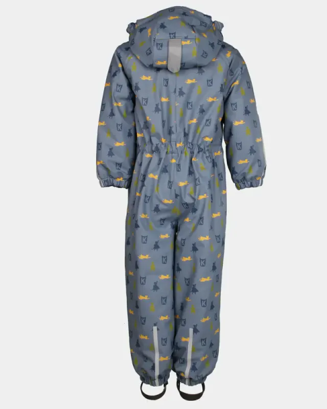 Kattnakken hagl helårsregndress mjuk blå