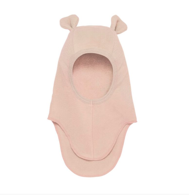 Huttelihut balaclava ears bomullsfleece mahogany rose