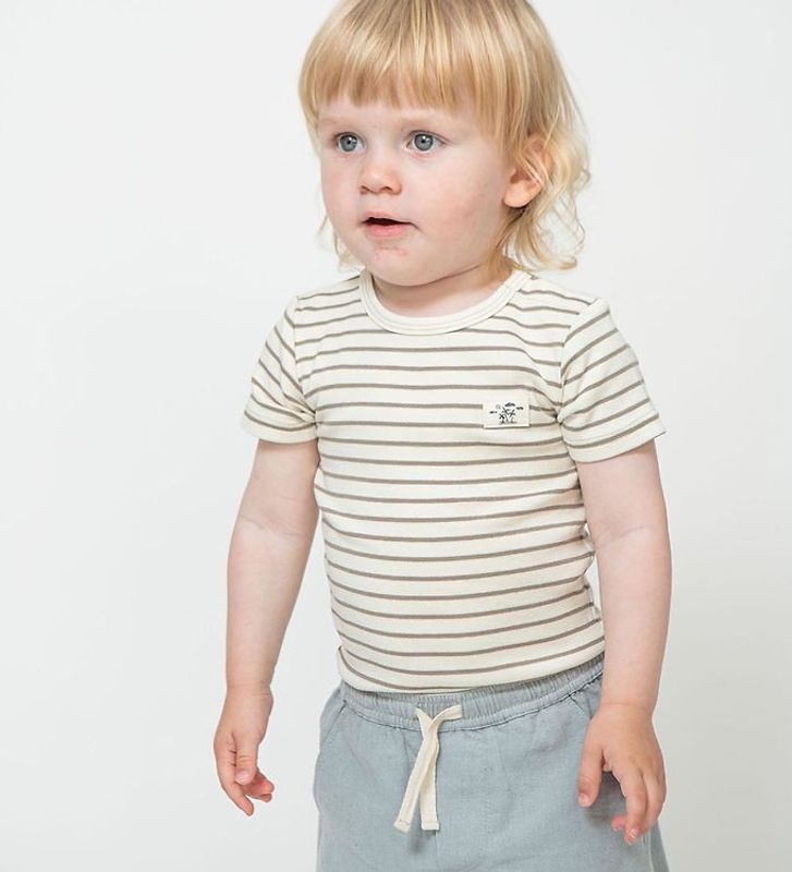 Sofie Schnoor body kortarm striper dusty green