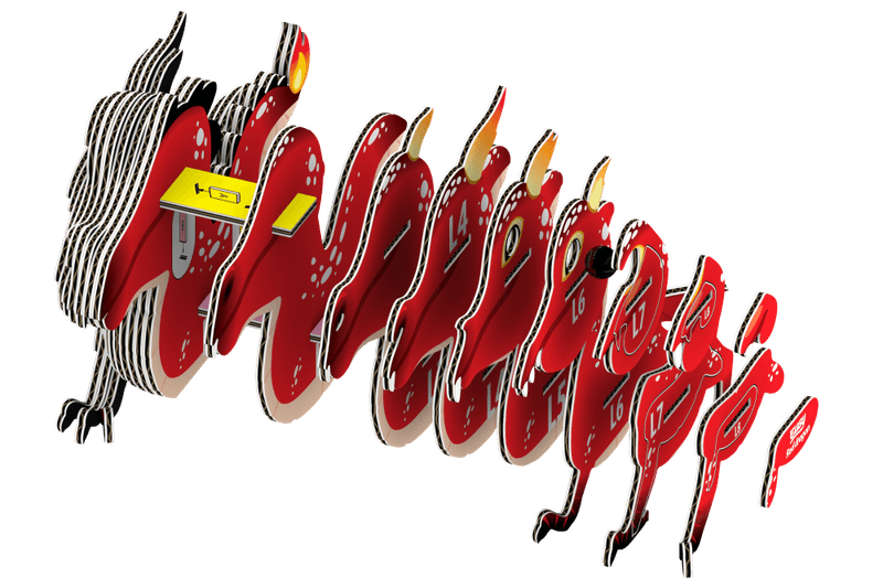 Eugy 3D byggesett red dragon