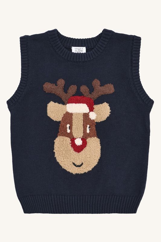 Hust & Claire Princo vest reindeer more navy