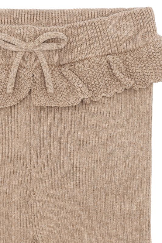 Hust & Claire LIsa knit rib pants biscuit